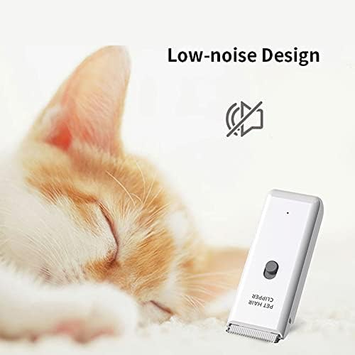 White low noise pet hair trimmer set — photo 4