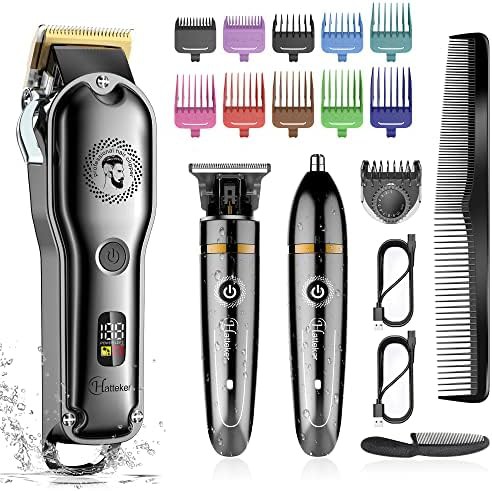 Cordless hair clipper and nose trimmer kit for kids