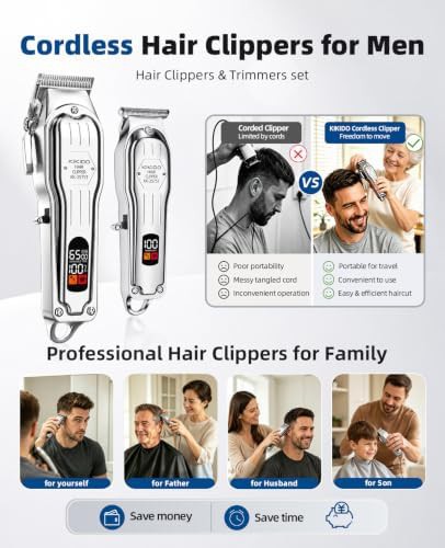 Professional cordless hair cutting kit for men — photo 2