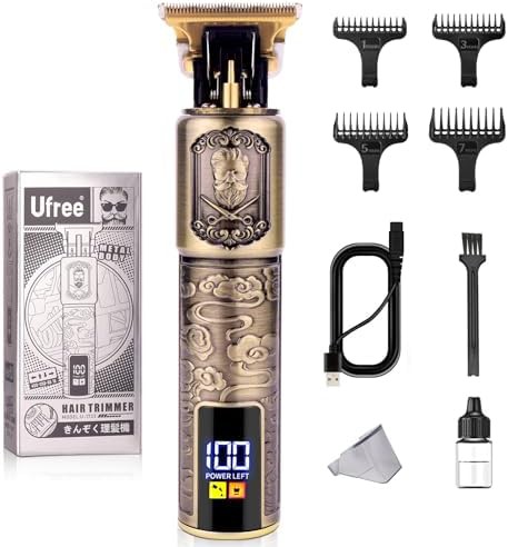 LCD t blade hair clipper with zero gap edger