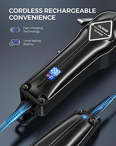 Professional black cordless barber kit and trimmers — photo 3
