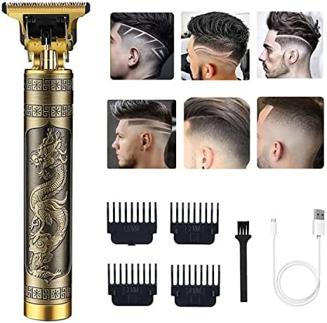 Dragon engraved T-blade hair clipper