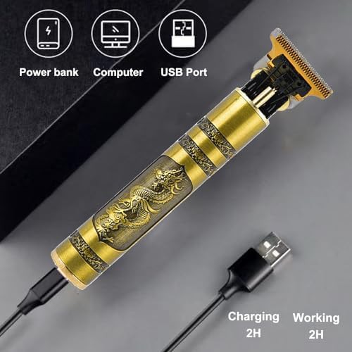 Dragon engraved T-blade hair clipper — photo 3