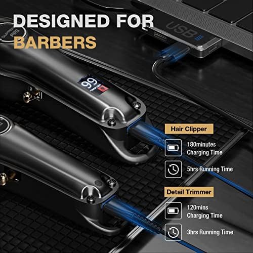 Professional black clipper and trimmer combo set — photo 3