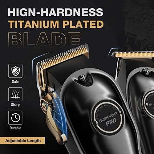 Professional black clipper and trimmer combo set — photo 4