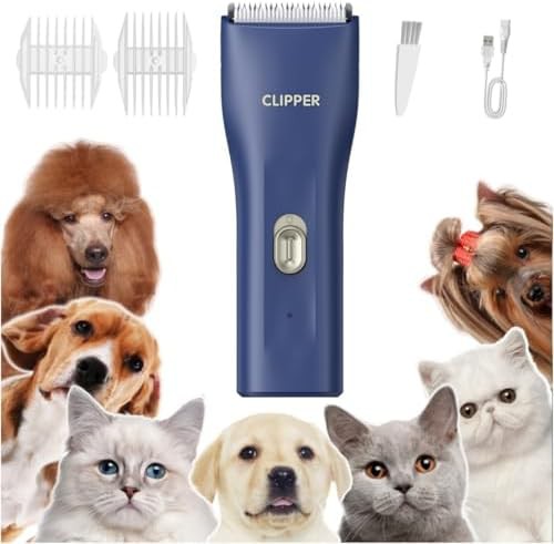 Waterproof cordless pet grooming shaver kit
