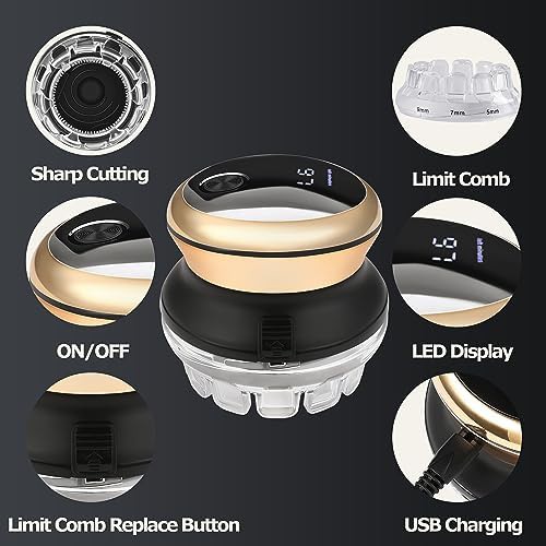 Gold Automatic Circular Self Haircut Trimmer — photo 3