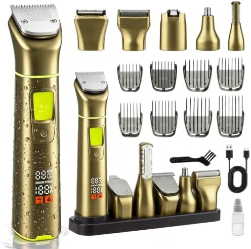 Gold LED Display All-in-1 Grooming Kit