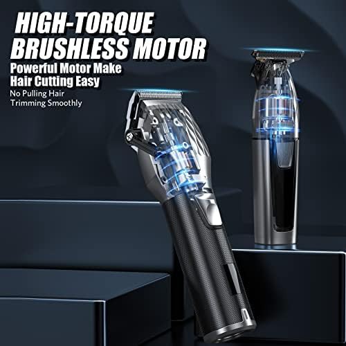 Black cordless barber clippers and trimmer set — photo 3