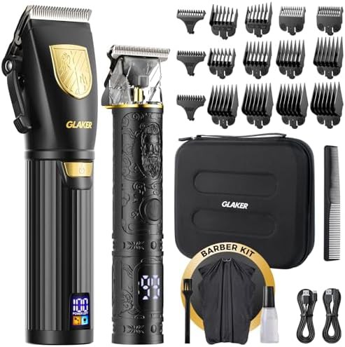 Gold and black precision trimmer with LED