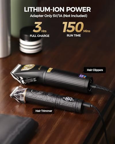 Gold and black precision trimmer with LED — photo 3