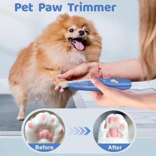 Blue portable pet vacuum hair clipper — photo 4