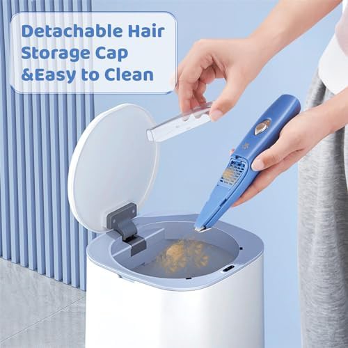Blue portable pet vacuum hair clipper — photo 5