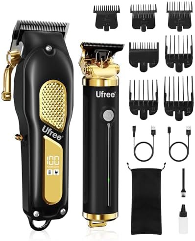 Cordless Barber Clippers and Trimmers Set