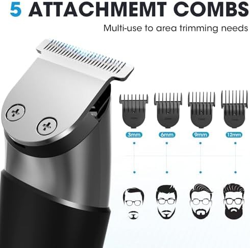 Waterproof five in one electric beard trimmer — photo 5