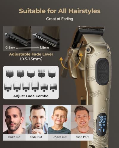 Professional Cordless Hair Clipper and Trimmer Set — photo 3