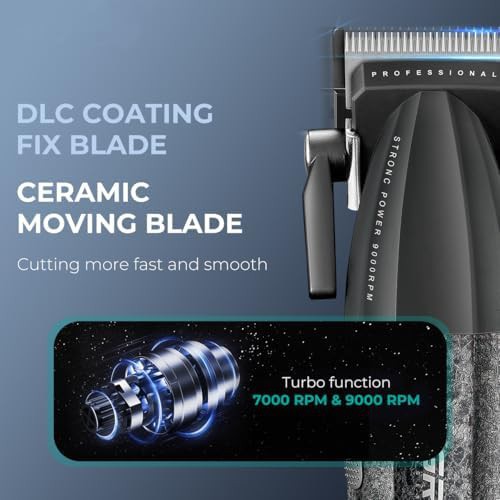 Black Professional Clipper with Adjustable Blades — photo 3
