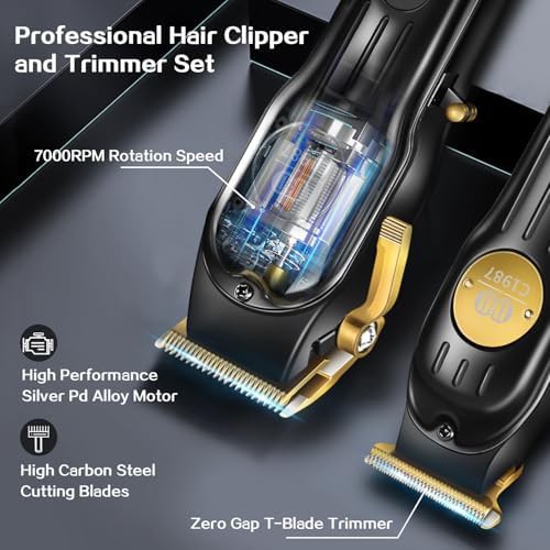 All-metal cordless barber haircut kit — photo 3