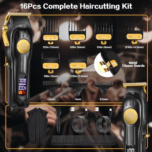 All-metal cordless barber haircut kit — photo 4