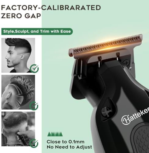 Black professional hair trimmer with adjustable blades — photo 3