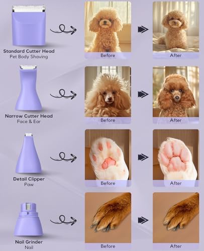 Purple four in one cordless pet shaver — photo 3