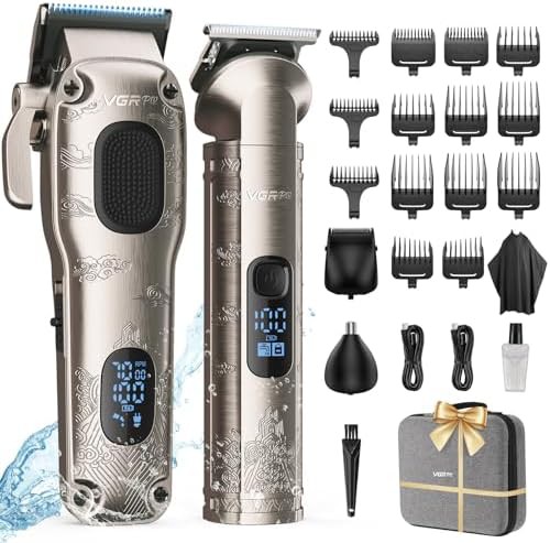 Ergonomic Cordless Hair Clipper and Trimmer Combo