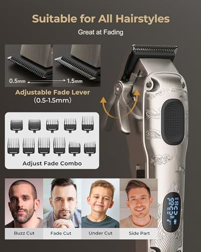 Ergonomic Cordless Hair Clipper and Trimmer Combo — photo 3