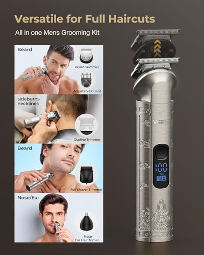 Ergonomic Cordless Hair Clipper and Trimmer Combo — photo 4