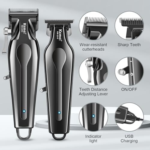 Professional Cordless Hair Clipper and Trimmer Set — photo 5