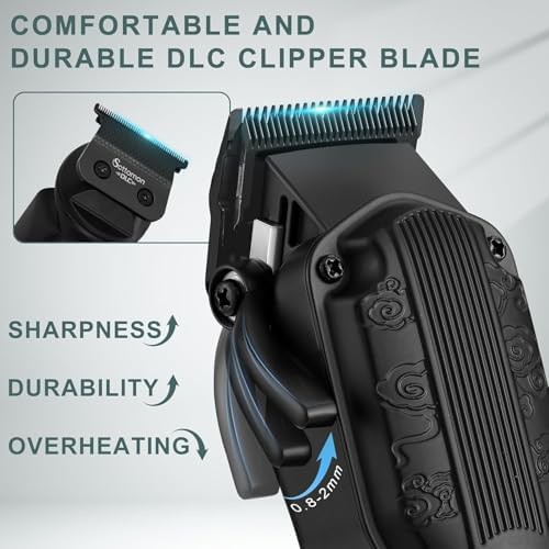 Black all-metal cordless clipper set — photo 3