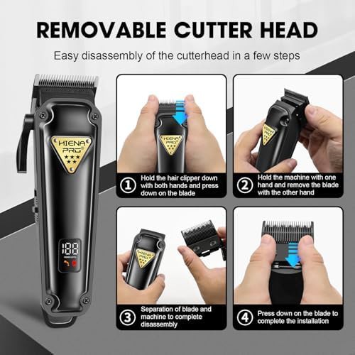 Cordless Barber Clippers with Adjustable Lever — photo 5