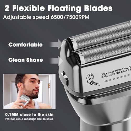 Silver foil shaver and nose trimmer set — photo 4