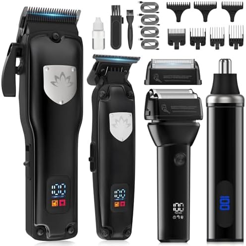 Black foil shaver and nose trimmer set