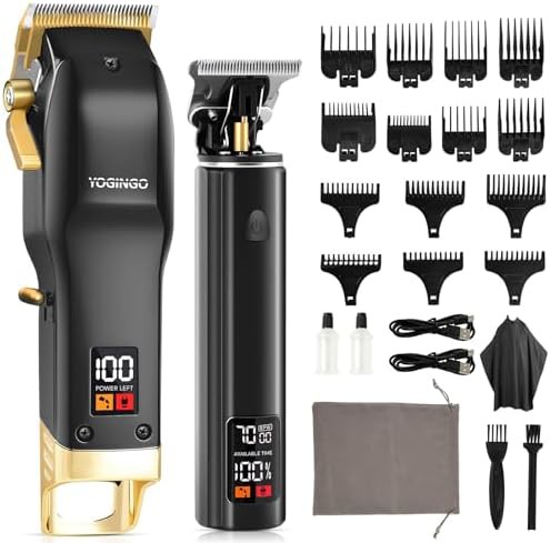 Cordless barber kit with adjustable blades
