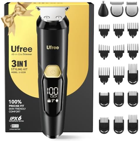 Waterproof Three in One Beard Trimmer and Razor