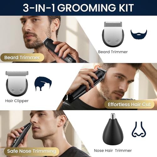 Waterproof Three in One Beard Trimmer and Razor — photo 3