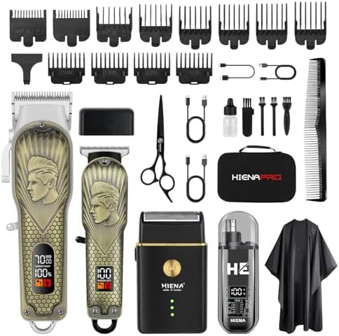 Professional Black Clipper and Trimmer Set