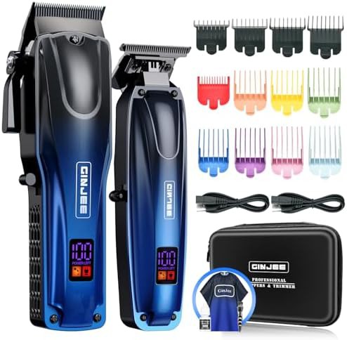 Cordless LED display clipper and trimmer