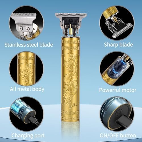 Gold professional cordless beard trimmer for men — photo 3