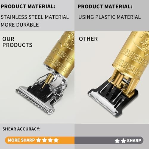 Gold professional cordless beard trimmer for men — photo 4