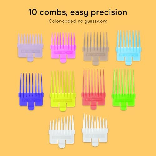 Rechargeable Hair Clippers with Color Coded Combs — photo 4