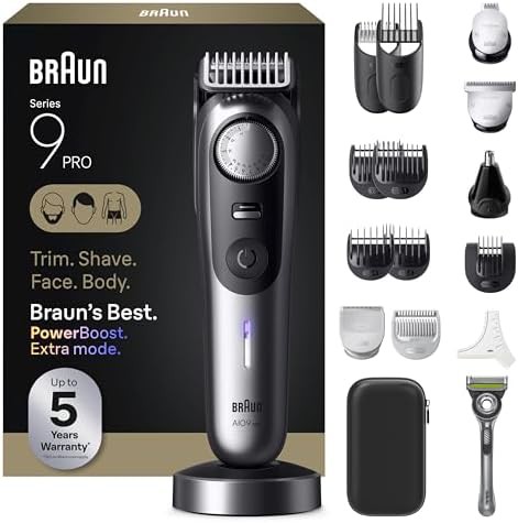 Professional electric beard trimmer and hair clipper