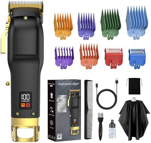 Hair clippers with color coded guards