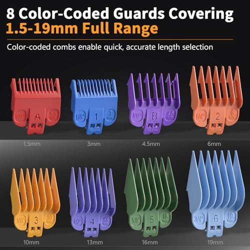 Hair clippers with color coded guards — photo 3