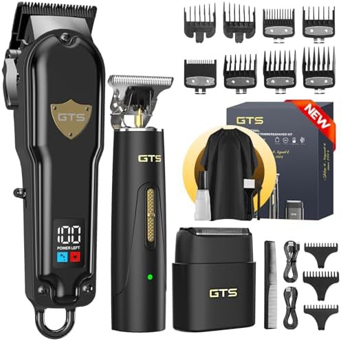 Black IPX7 Waterproof Cordless Haircut Kit
