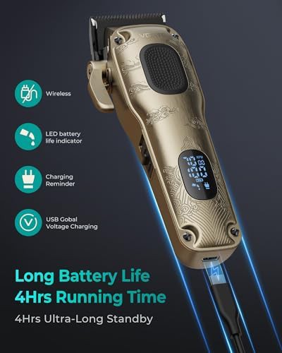 High Speed Corded and Cordless Barber Clipper — photo 3