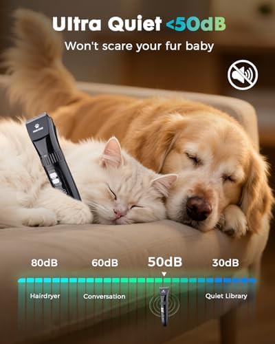Quiet pet clippers with paw trimmer — photo 3