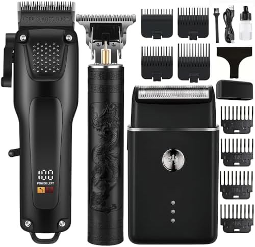 Three in one haircut kit with foil shaver