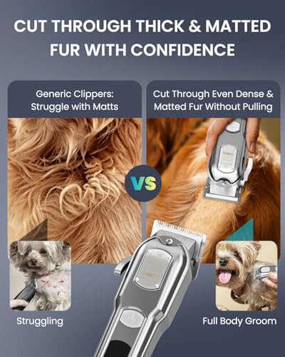Silver all-metal dog grooming clippers — photo 5