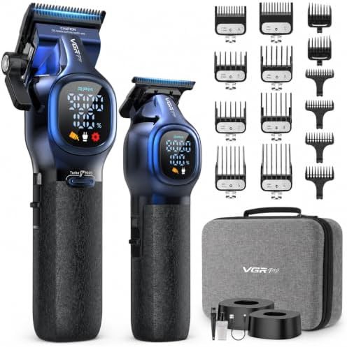 DLC Coated Cordless Clipper and Trimmer Set